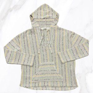 Earthbound Trading Co Women's Multicolor Striped Baja‎ Hoodie, Size M
